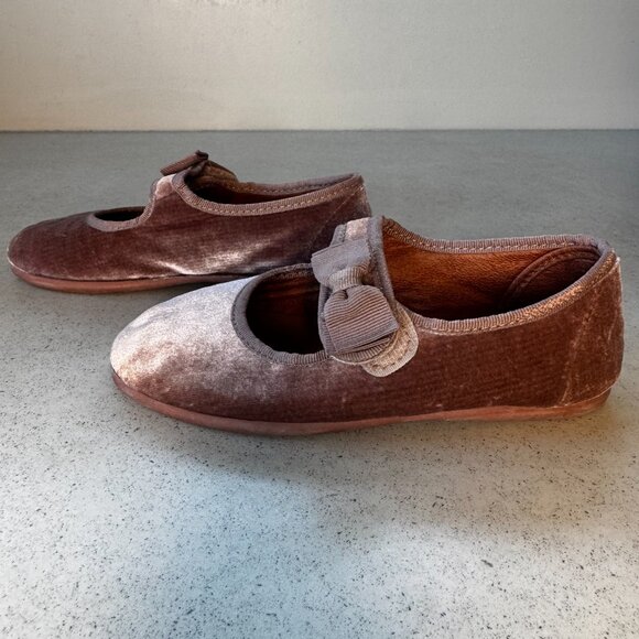 Elephantito Velvet Bow Mary Janes – Dusty Rose Size 12/EU 29 - Picture 6 of 7